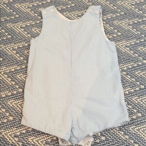 Striped Blue and White Kids One Piece